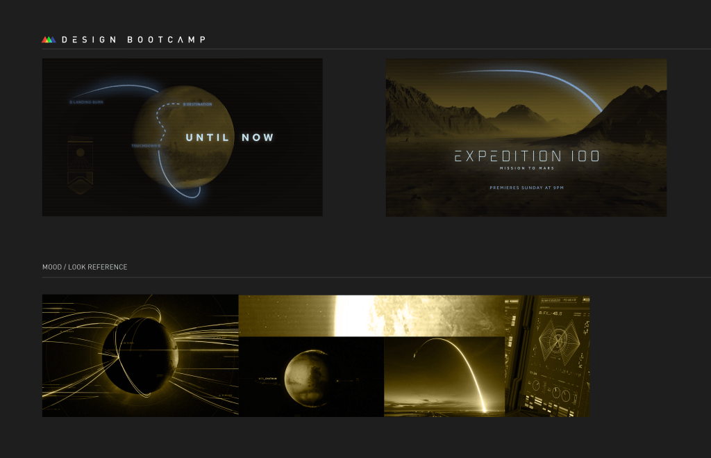 The two final option two boards and the mood reference.